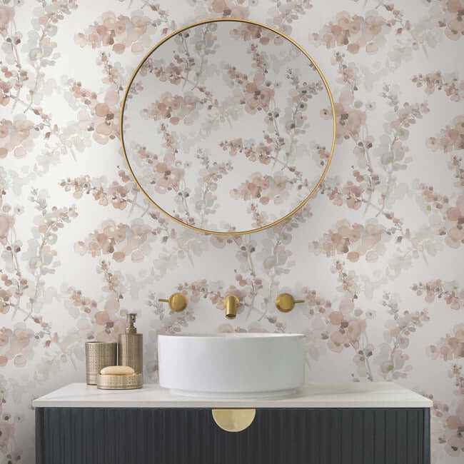 Blossom Fling Clay Wallpaper - York Wallcoverings - EV3975 - York Wallcoverings Wallpaper