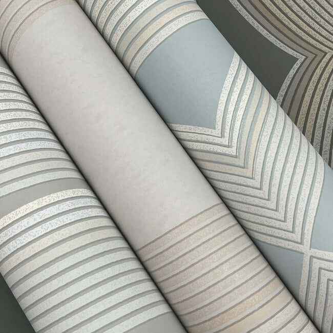 Progression Ogee Charcoal Wallpaper - York Wallcoverings - EV3986 - York Wallcoverings Wallpaper