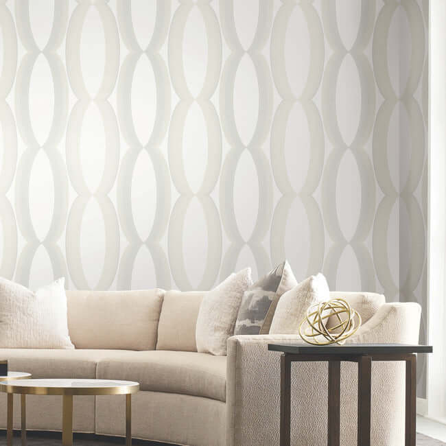 progression-ogee-white-wallpaper-york-wallcoverings-ev3981 - York Wallpaper Wallpaper