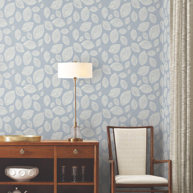 contoured-leaves-wallpaper-indigo-blue-york-wallcoverings-ev3925