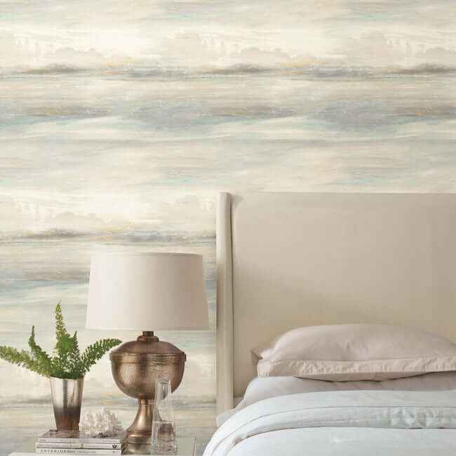 Soothing Mists Scenic Light Blue Wallpaper - York Wallcoverings - SO2432 - York Wallcoverings Wallpaper