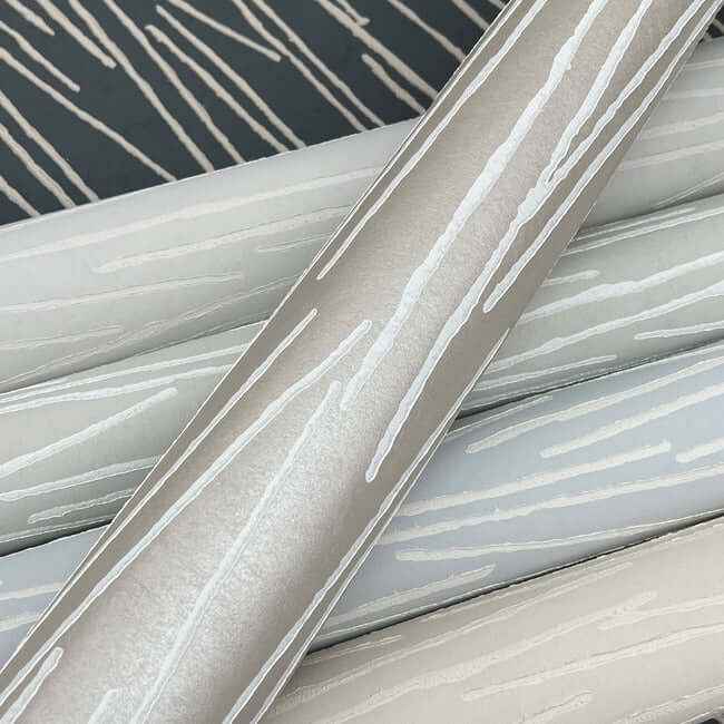 Line Horizon Charcoal Wallpaper - York Wallcoverings - EV3940
