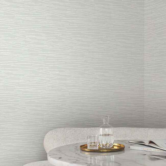 Line Horizon Spa Blue Wallpaper - York Wallcoverings - EV3933 - York Wallcoverings Wallpaper