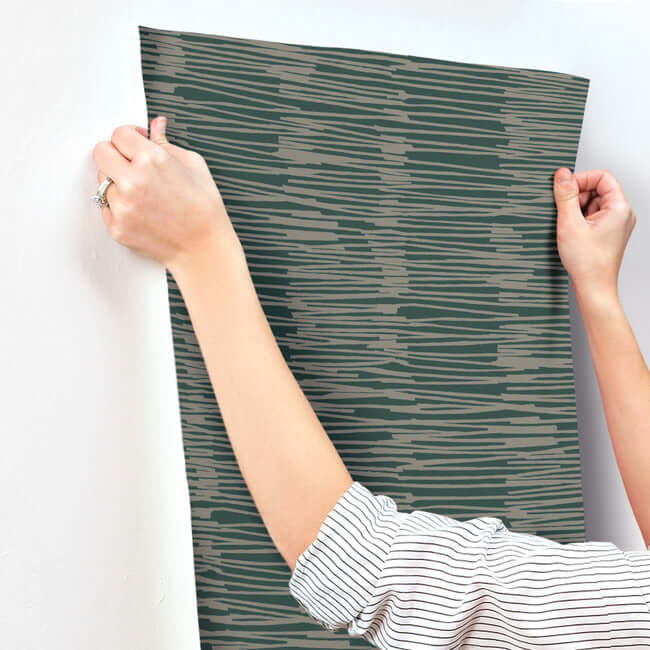 water-reed-thatch-forest-silver-wallpaper-york-wallcoverings-ag2094 - York Wallcoverings Wallpaper
