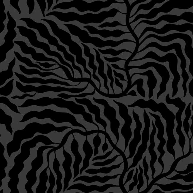 fern-fronds-black-wallpaper-york-wallcoverings-ag2062 - York Wallcoverings Wallpaper