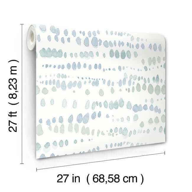 Dewdrops Blue Wallpaper - York Wallcoverings - AG2045 - York Wallcoverings Wallpaper