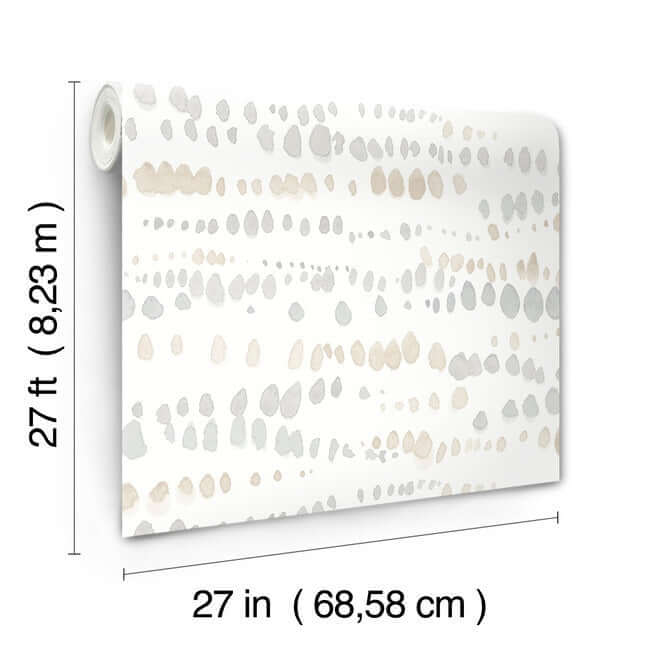 dewdrops-neutral-wallpaper-york-wallcoverings-ag2048 - York Wallcoverings Wallpaper