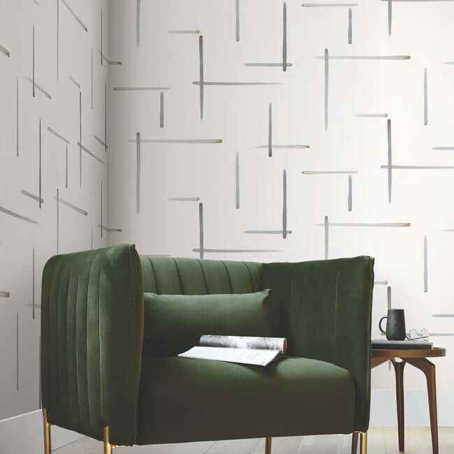 Gilded Sumi-E Black & Gold Wallpaper - York Wallcoverings - AG2041 - York Wallcoverings Wallpaper