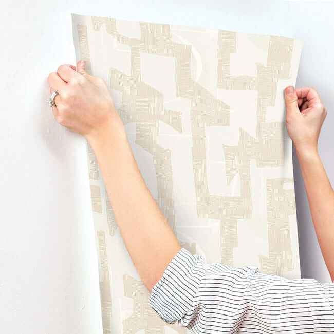 Modern Tribal Caramel & Cream Wallpaper - York Wallcoverings - AG2103 - York Wallcoverings Wallpaper