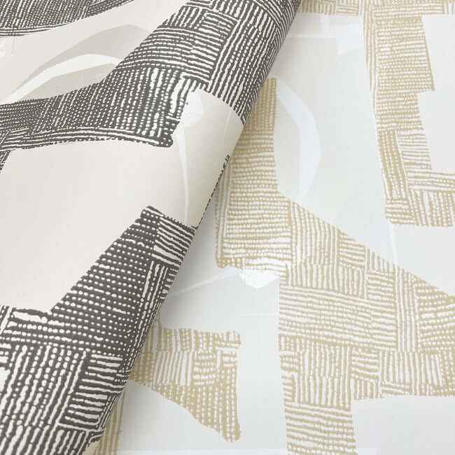 Modern Tribal Linen & Charcoal Wallpaper - York Wallcoverings - AG2101 - York Wallcoverings Wallpaper