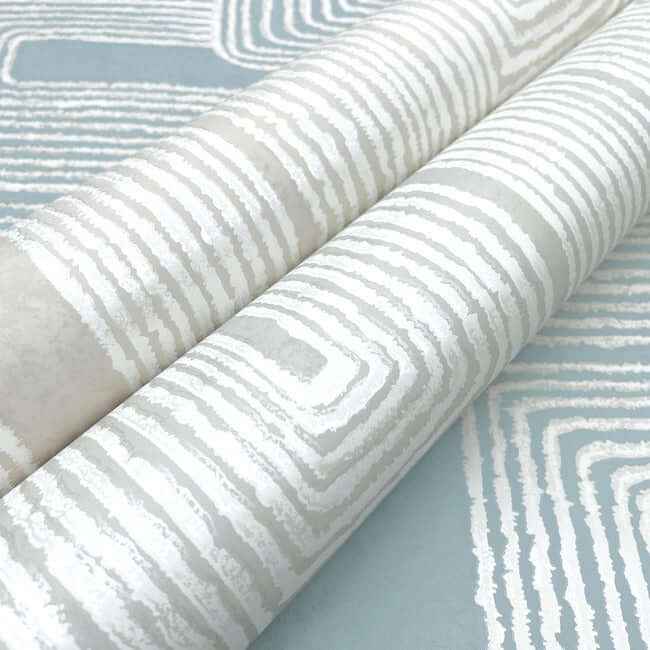 Zulu Thread Azure & Gold Wallpaper - York Wallcoverings - AG2034 - York Wallcoverings Wallpaper
