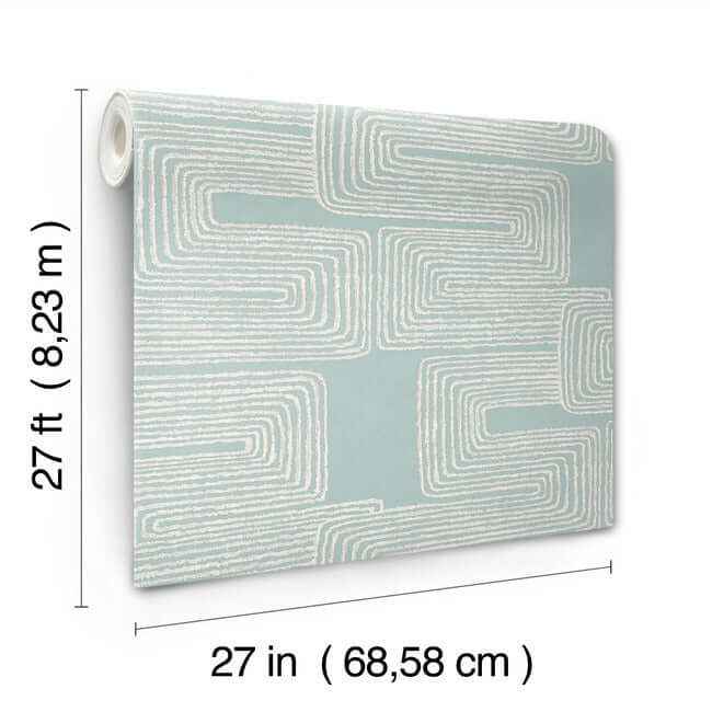 Zulu Thread Azure & Gold Wallpaper - York Wallcoverings - AG2034 - York Wallcoverings Wallpaper