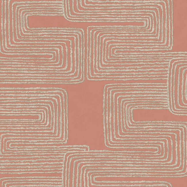 zulu-thread-coral-glint-wallpaper-york-wallcoverings-ag2031 - York Wallcoverings Wallpaper
