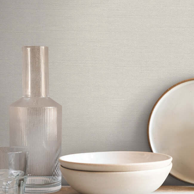 shimmering-linen-ivory-wallpaper-york-wallcoverings-si24373 - York Wallpaper Wallpaper