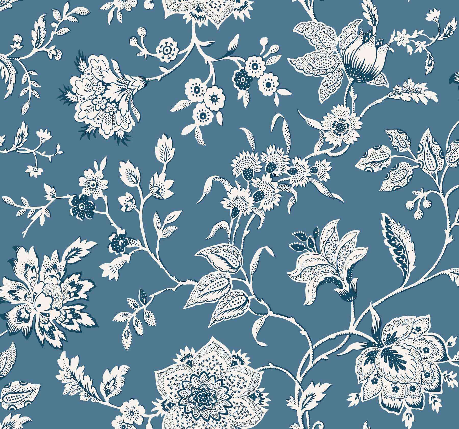 Sutton Blue Wallpaper - York Wallcoverings - RT7821