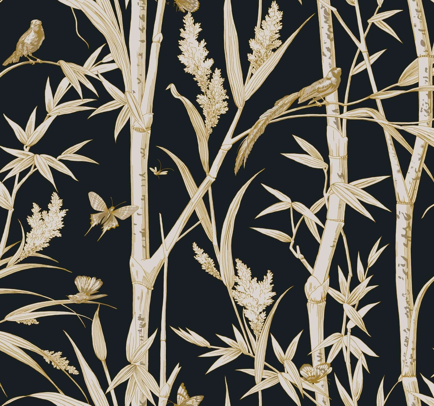 bambou-toile-black-wallpaper-york-wallcoverings-rt7834 - York Wallpaper Wallpaper