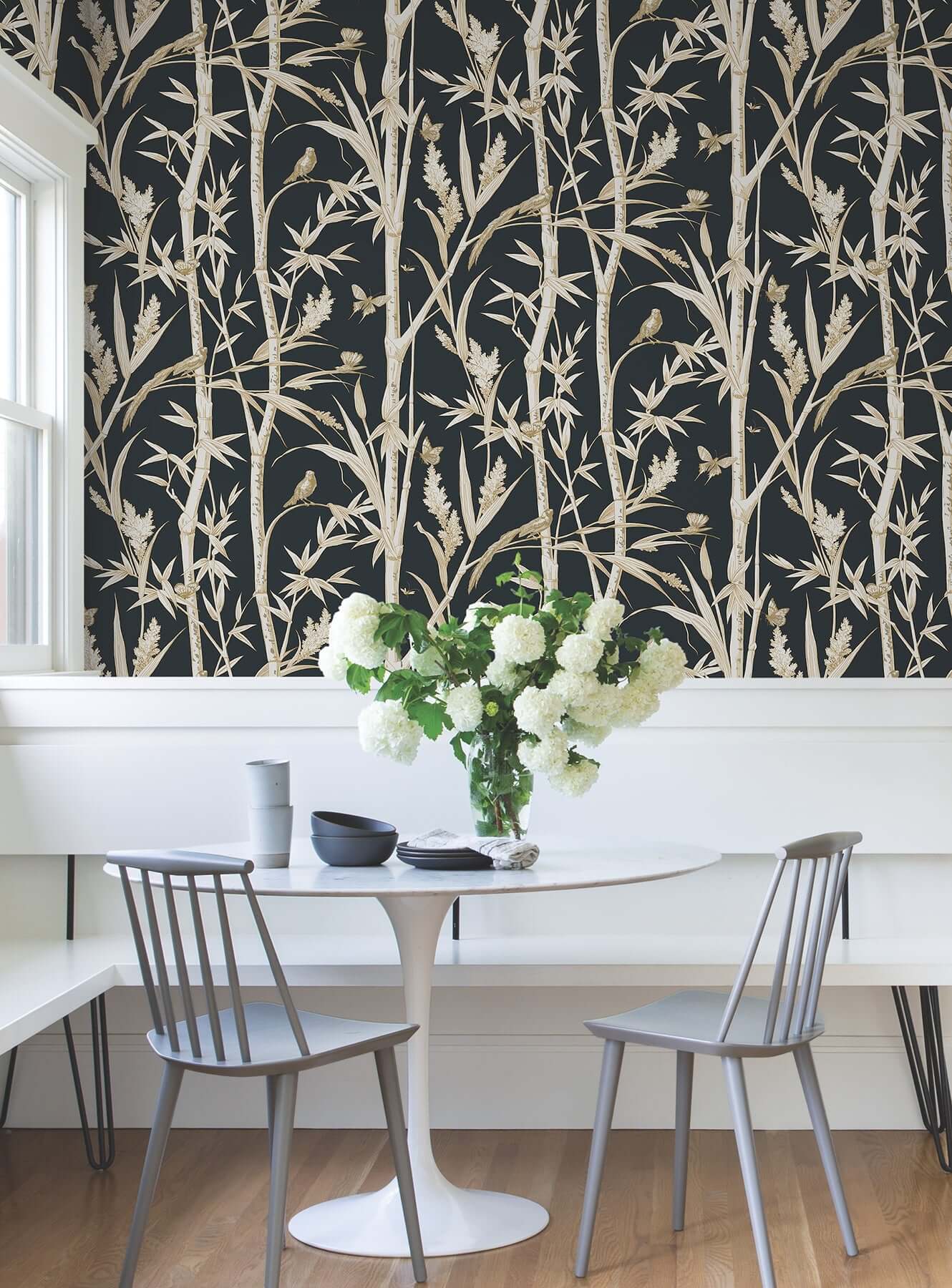 bambou-toile-black-wallpaper-york-wallcoverings-rt7834 - York Wallpaper Wallpaper