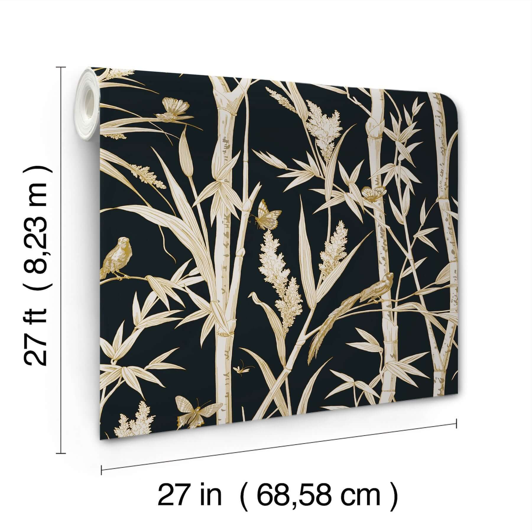 bambou-toile-black-wallpaper-york-wallcoverings-rt7834 - York Wallpaper Wallpaper