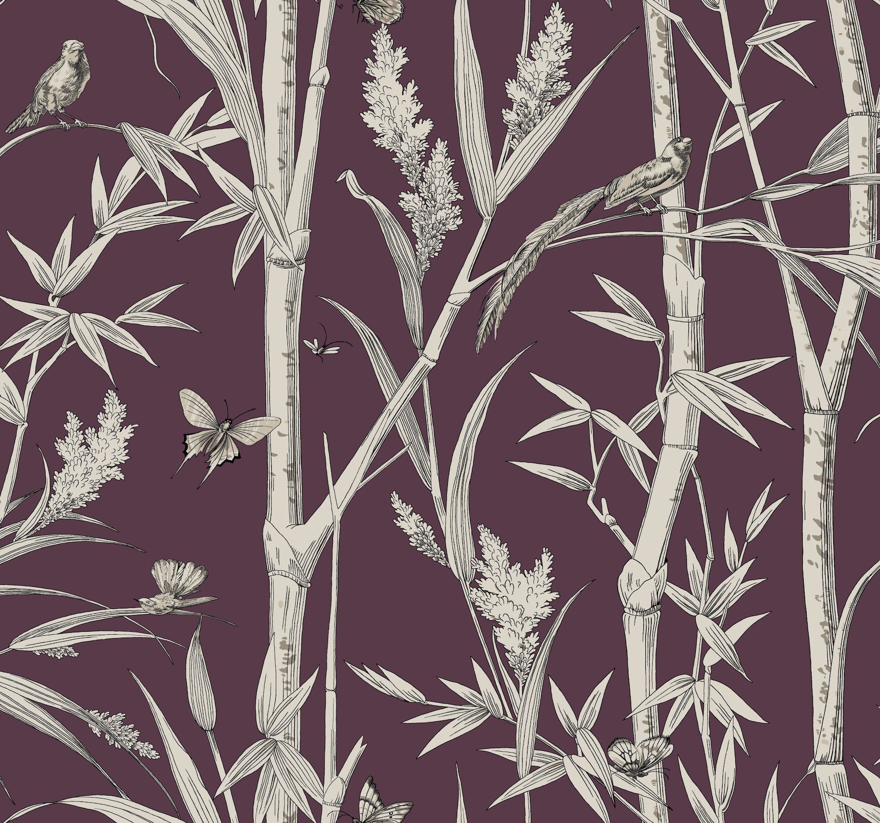bambou-toile-wallpaper-burgundy-york-wallcoverings-rt7835