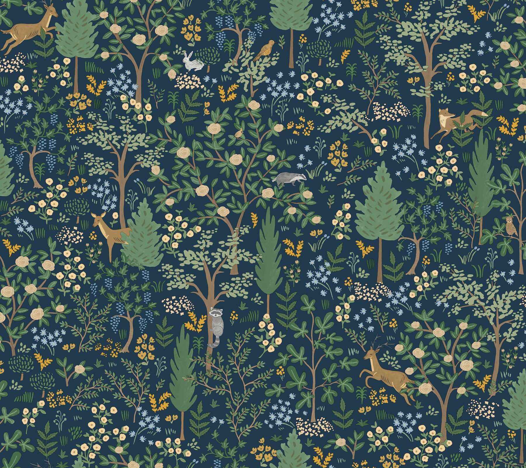 Woodland Navy Peel & Stick Wallpaper - York Wallcoverings - PSW1547RL