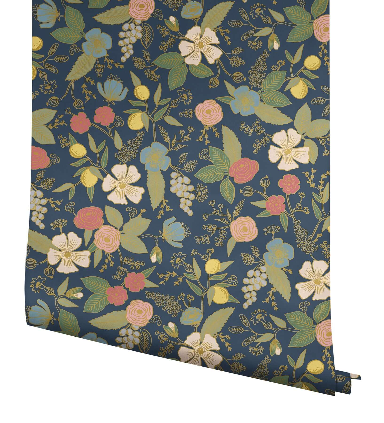 colette-navy-peel-stick-wallpaper-york-wallcoverings-psw1534rl - York Wallpaper Wallpaper