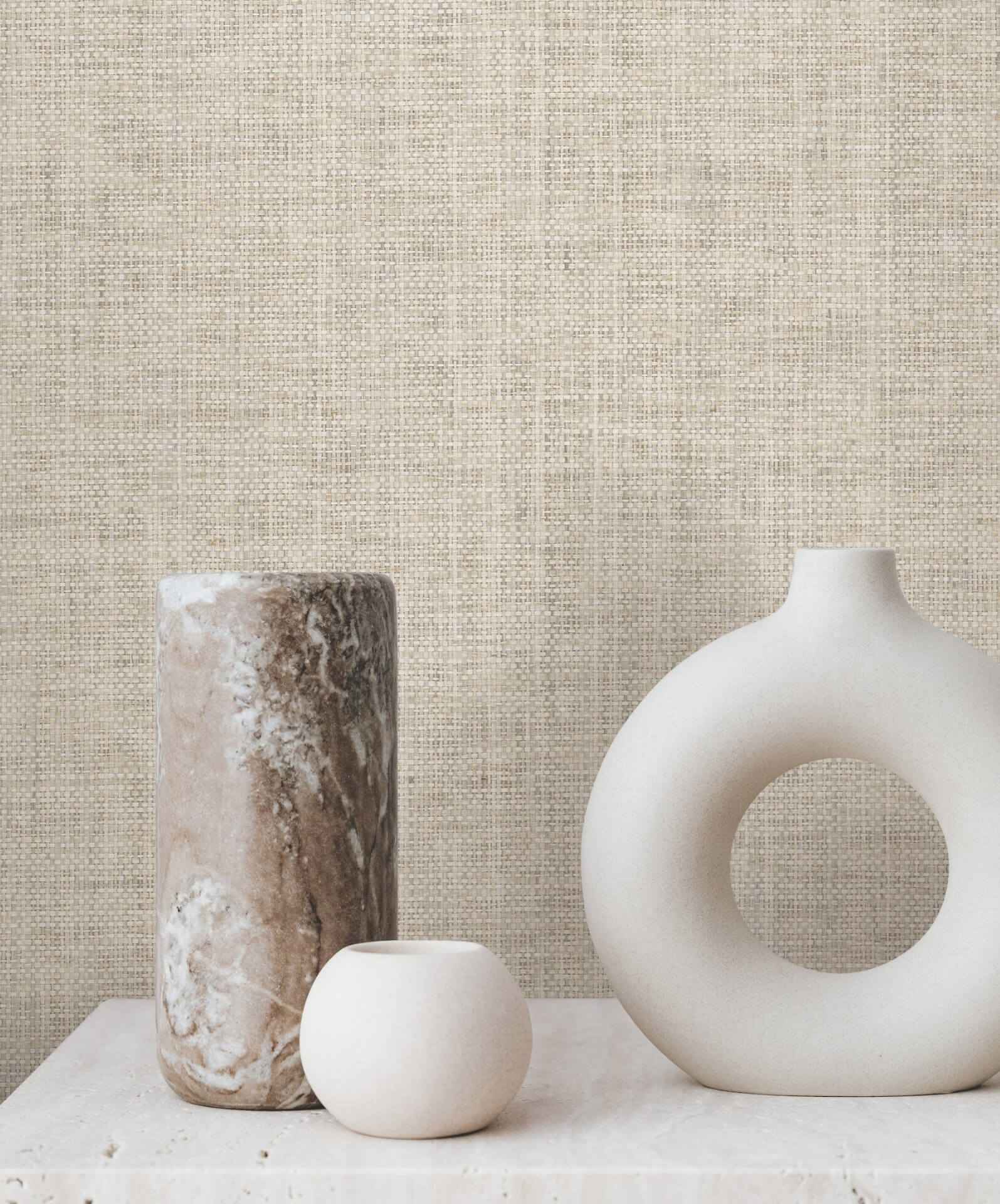 Kami Paperweave Fog Wallpaper - York Wallcoverings - GV0184LM - York Wallcoverings Wallpaper