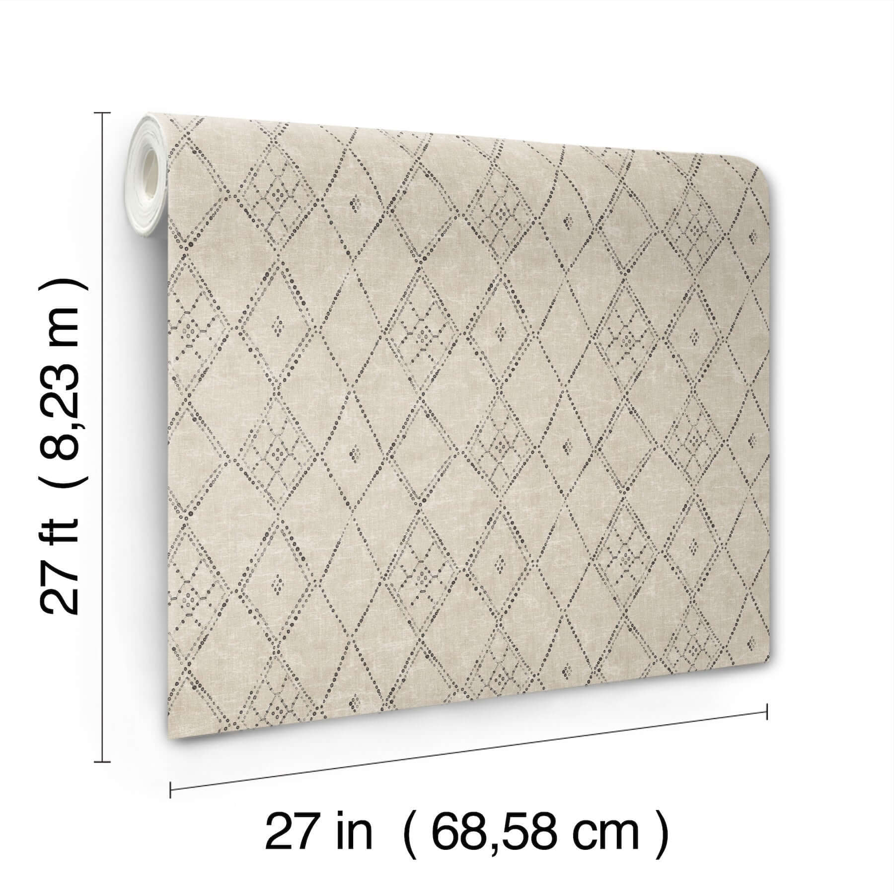souk-diamonds-wallpaper-taupecharcoal-york-wallcoverings-lm5311 - York Wallcoverings Wallpaper