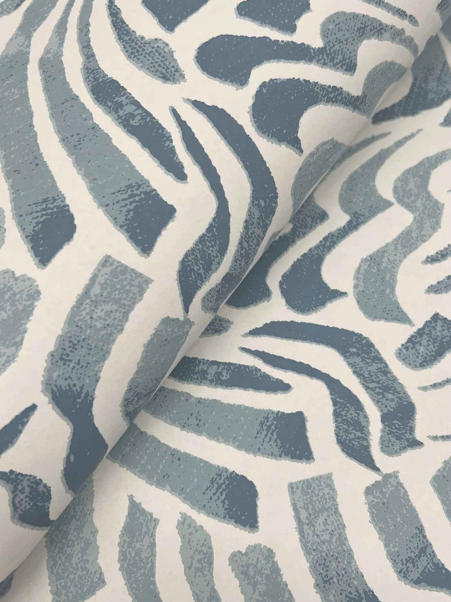 Zora Wave Denim Wallpaper - York Wallcoverings - LM5323 - York Wallcoverings Wallpaper