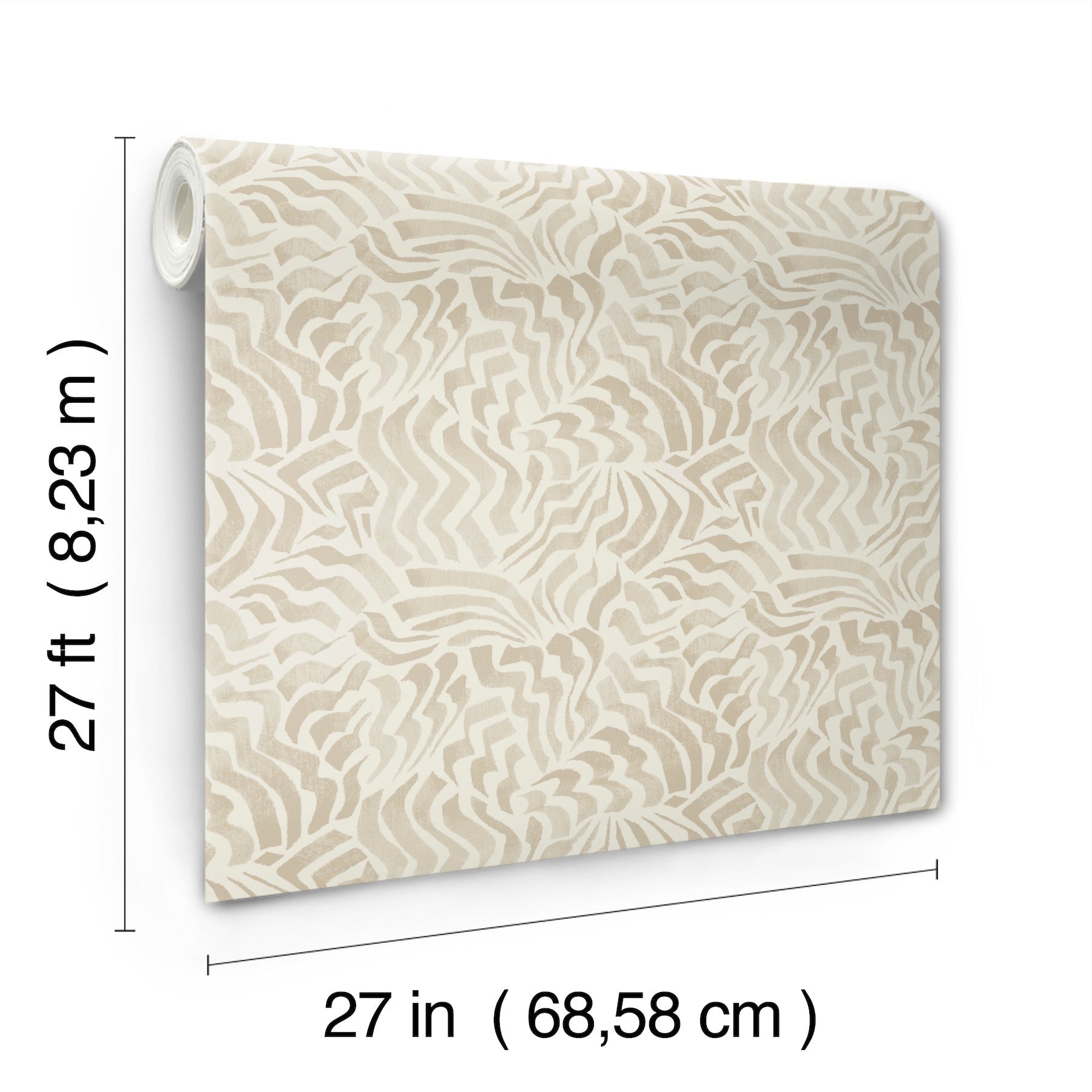 zora-wave-wallpaper-taupe-york-wallcoverings-lm5322 - York Wallcoverings Wallpaper