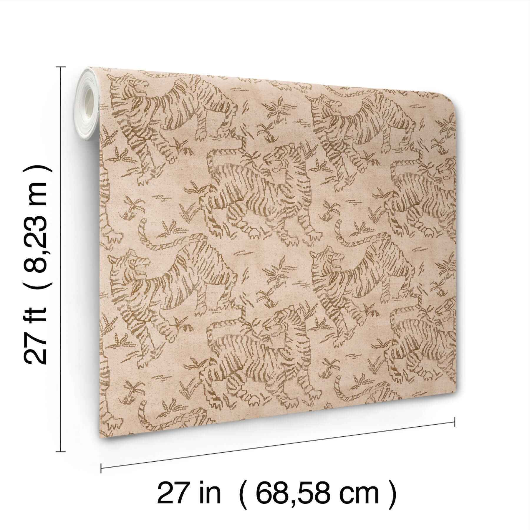 Orly Tigers Blush Wallpaper - York Wallcoverings - LM5334 - York Wallcoverings Wallpaper