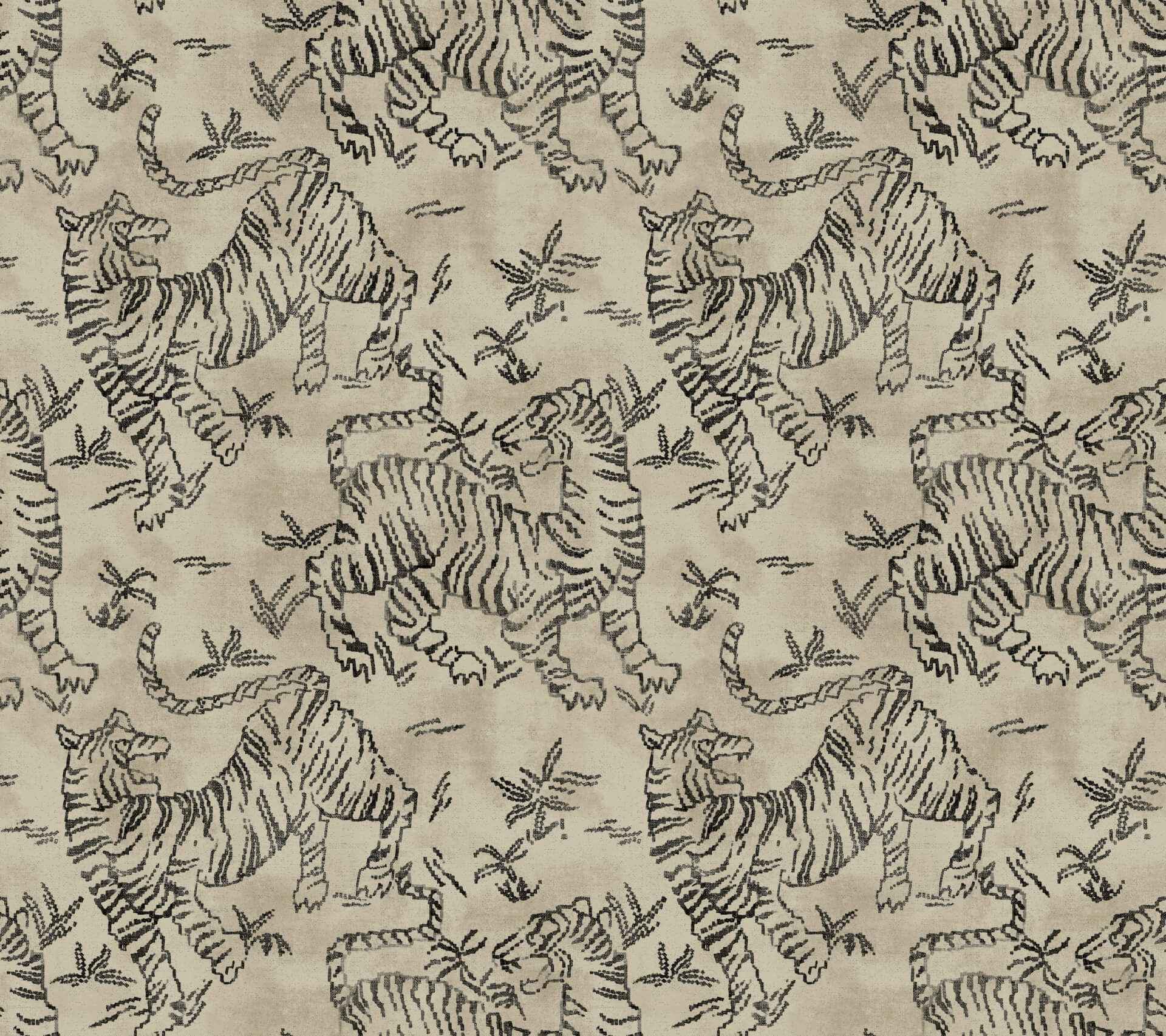 Orly Tigers Taupe Wallpaper - York Wallcoverings - LM5332 - York Wallcoverings Wallpaper