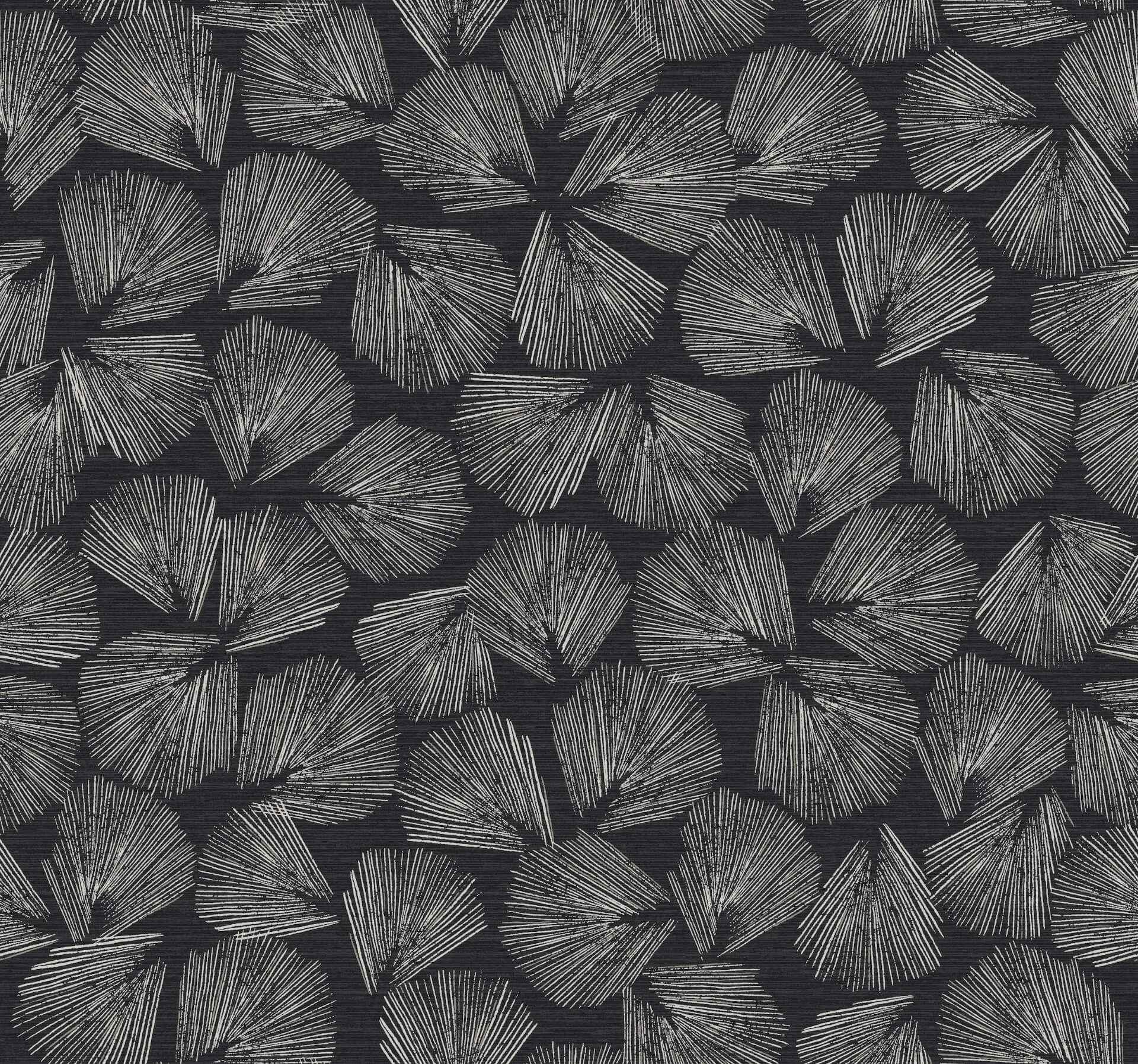 Elora Leaf Black Wallpaper - York Wallcoverings - LM5351