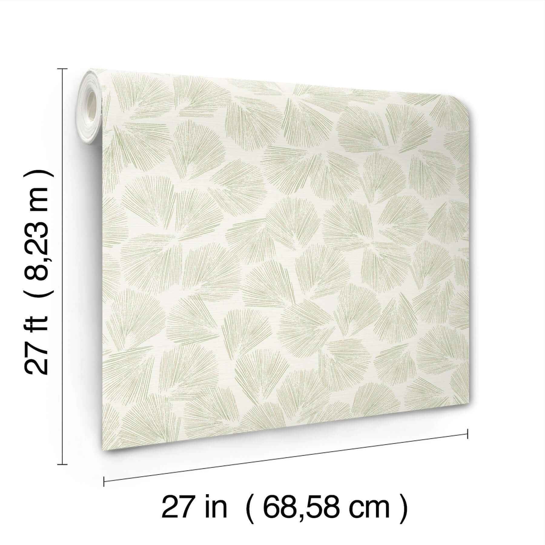 Elora Leaf Green Wallpaper - York Wallcoverings - LM5352 - York Wallcoverings Wallpaper