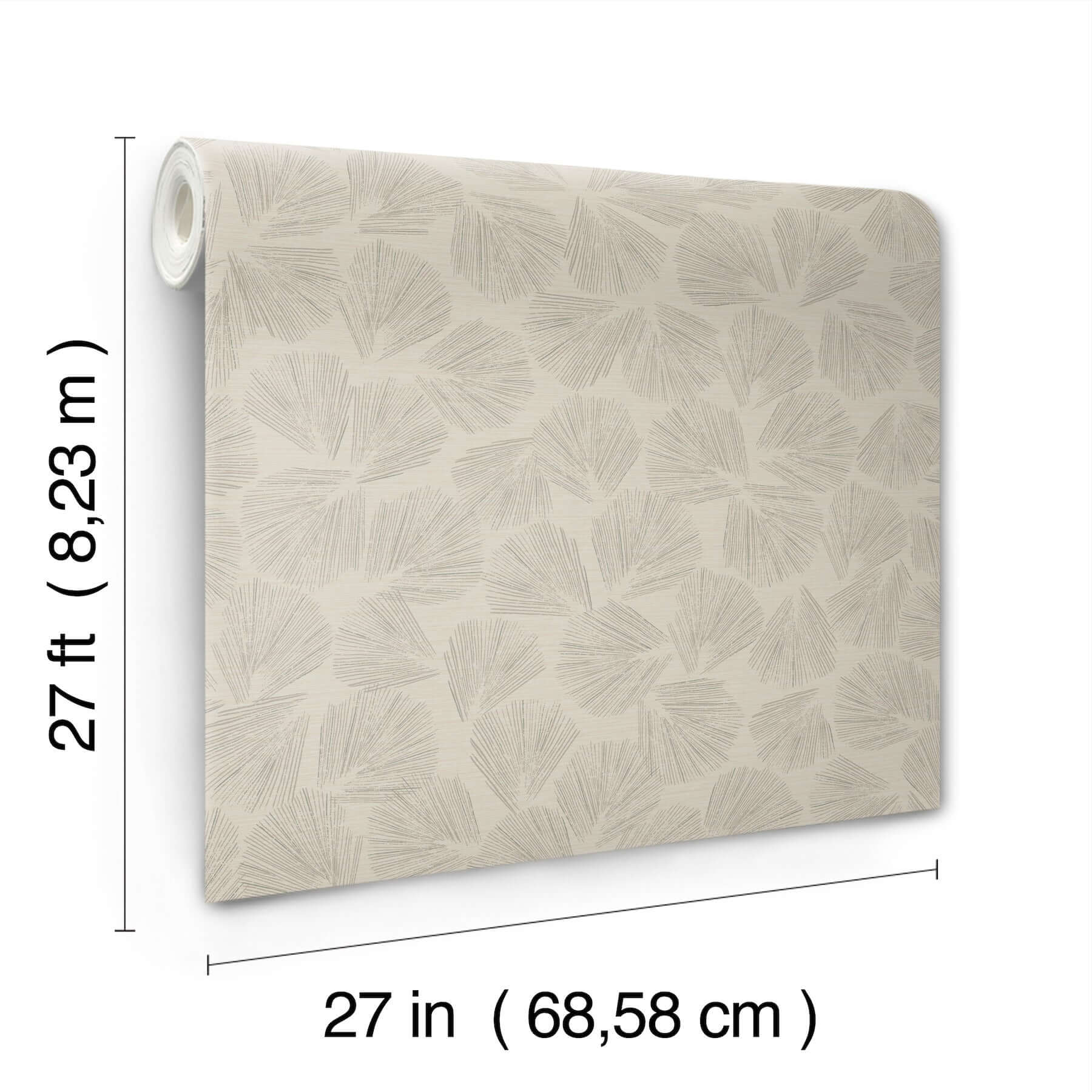 elora-leaf-taupe-wallpaper-york-wallcoverings-lm5354 - York Wallpaper Wallpaper
