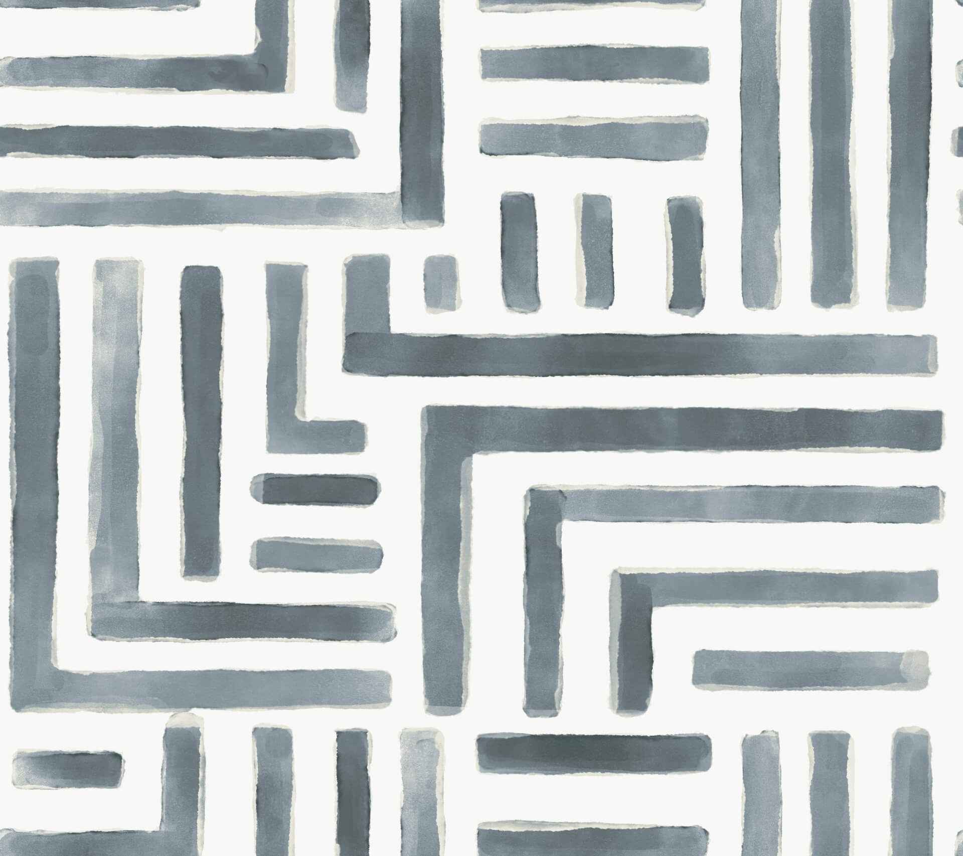 Painterly Labyrinth Aqua Wallpaper - York Wallcoverings - LM5364 - York Wallcoverings Wallpaper