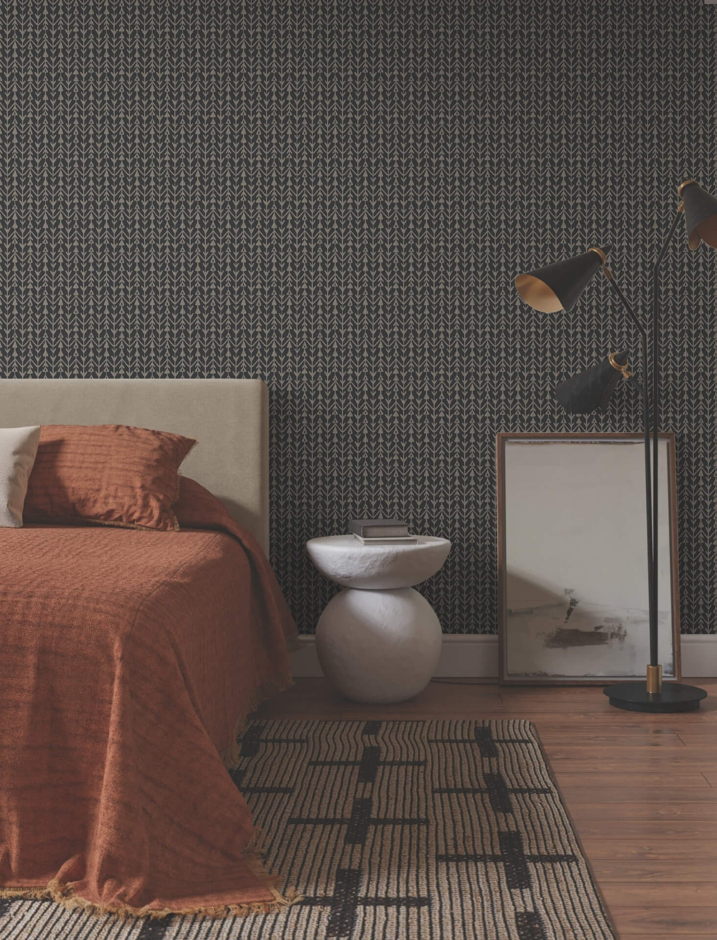 martigue-stripe-wallpaper-black-york-wallcoverings-lm5382 - York Wallcoverings Wallpaper