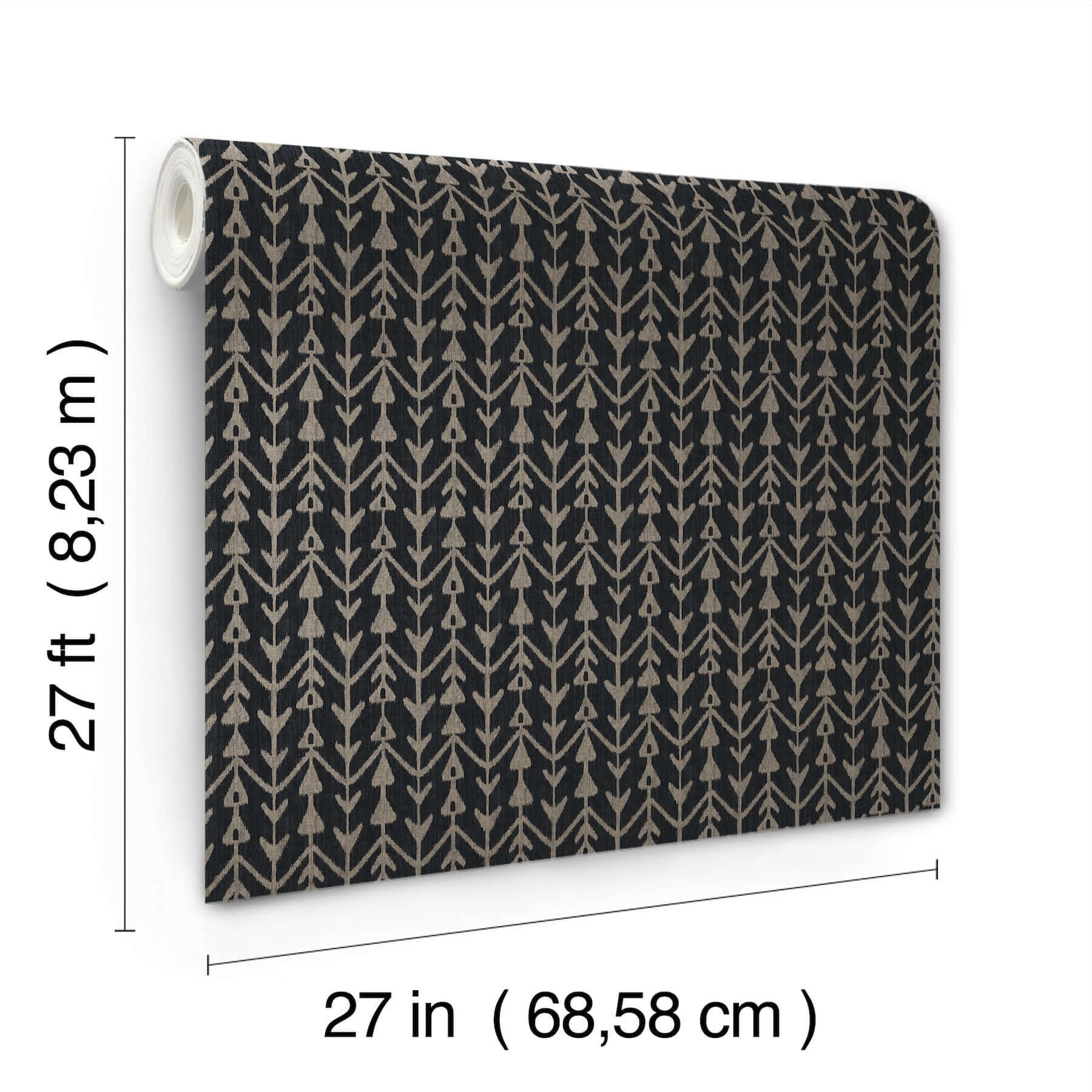 martigue-stripe-wallpaper-black-york-wallcoverings-lm5382 - York Wallcoverings Wallpaper