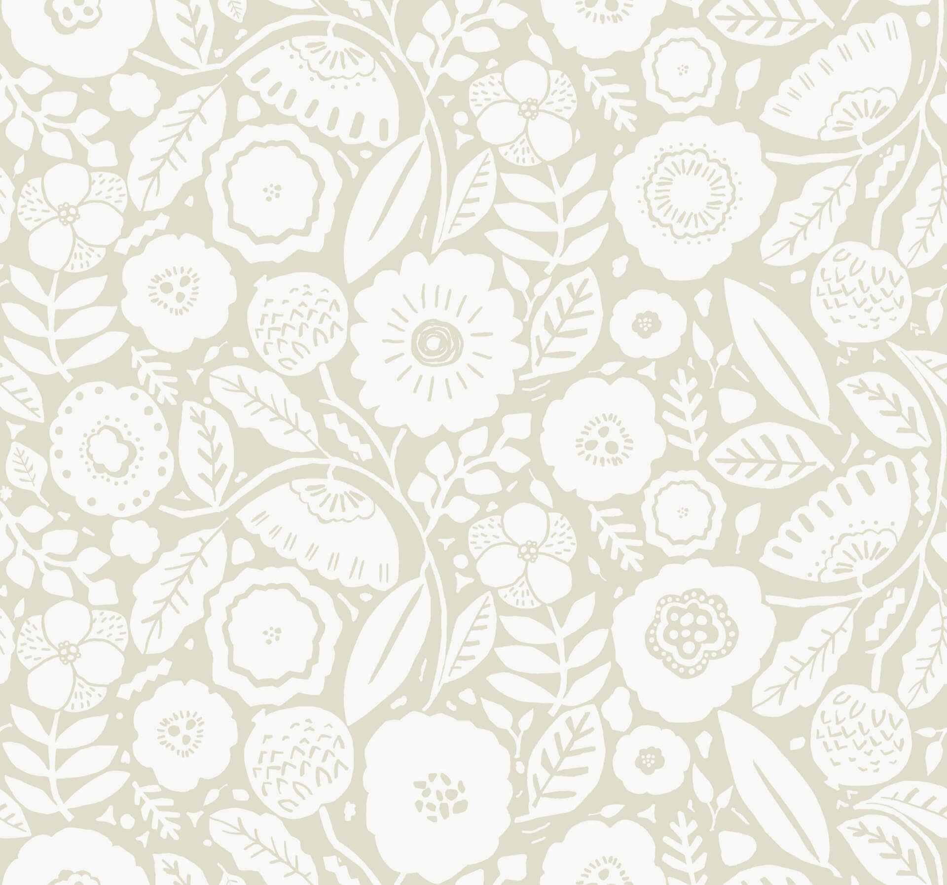 Camille Blossom Linen Wallpaper - York Wallcoverings - LM5394