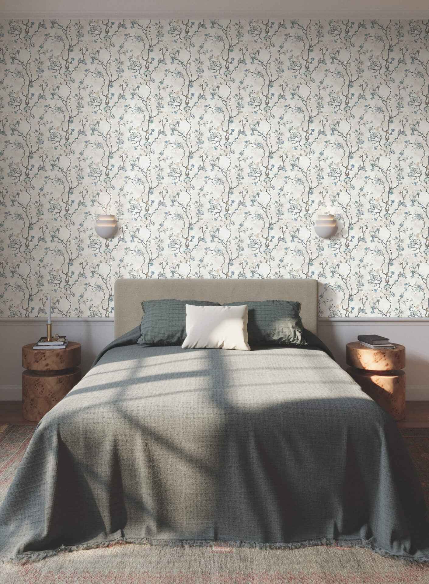 Avril Chinoiserie Peacock Wallpaper - York Wallcoverings - LM5412 - York Wallcoverings Wallpaper