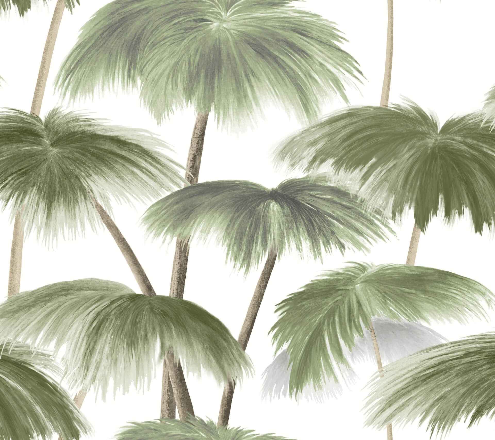 Plein Air Palms Green Wallpaper - York Wallcoverings - LM5431