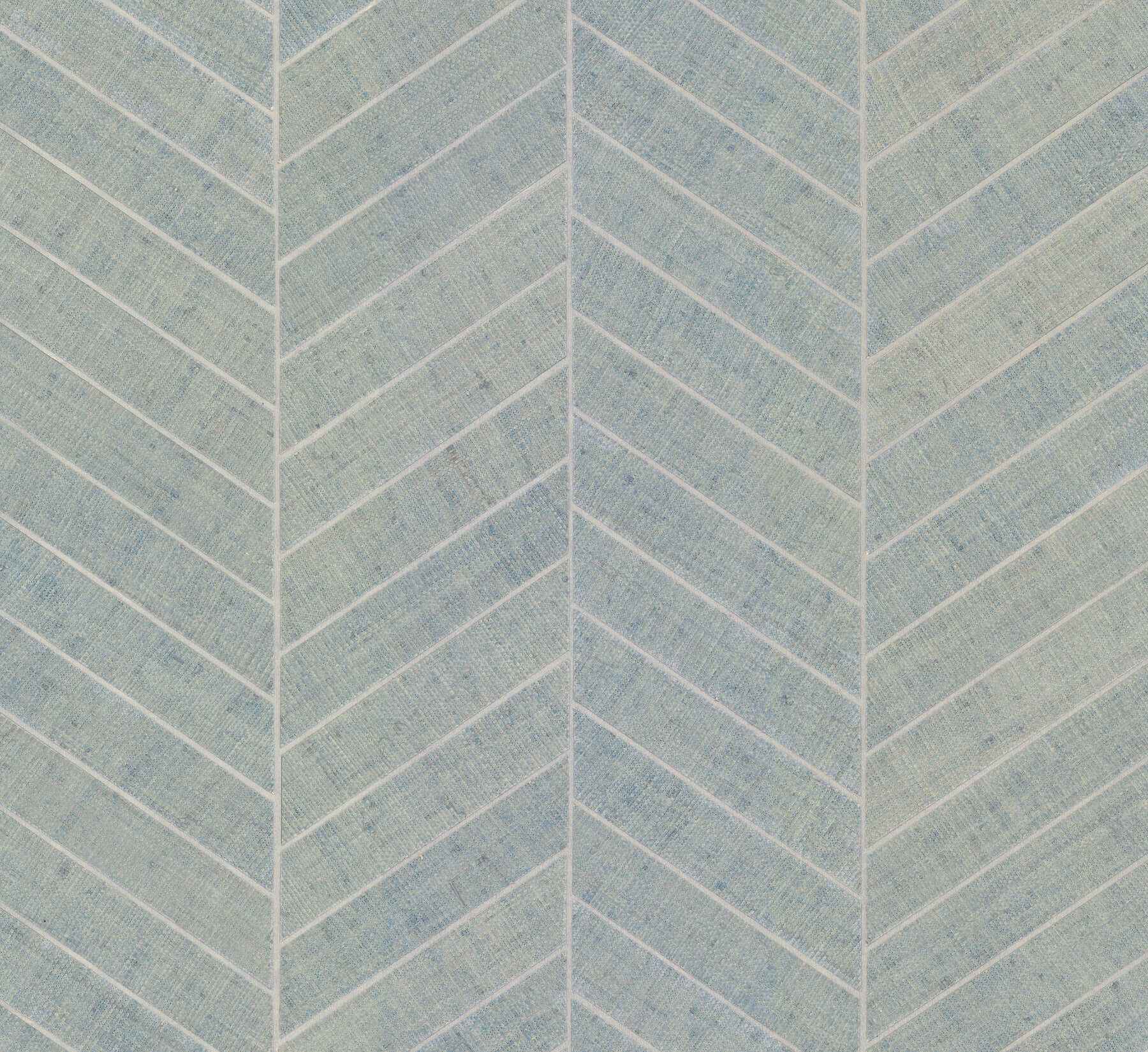 Atelier Herringbone Lagoon Wallpaper - York Wallcoverings - HO2106GV
