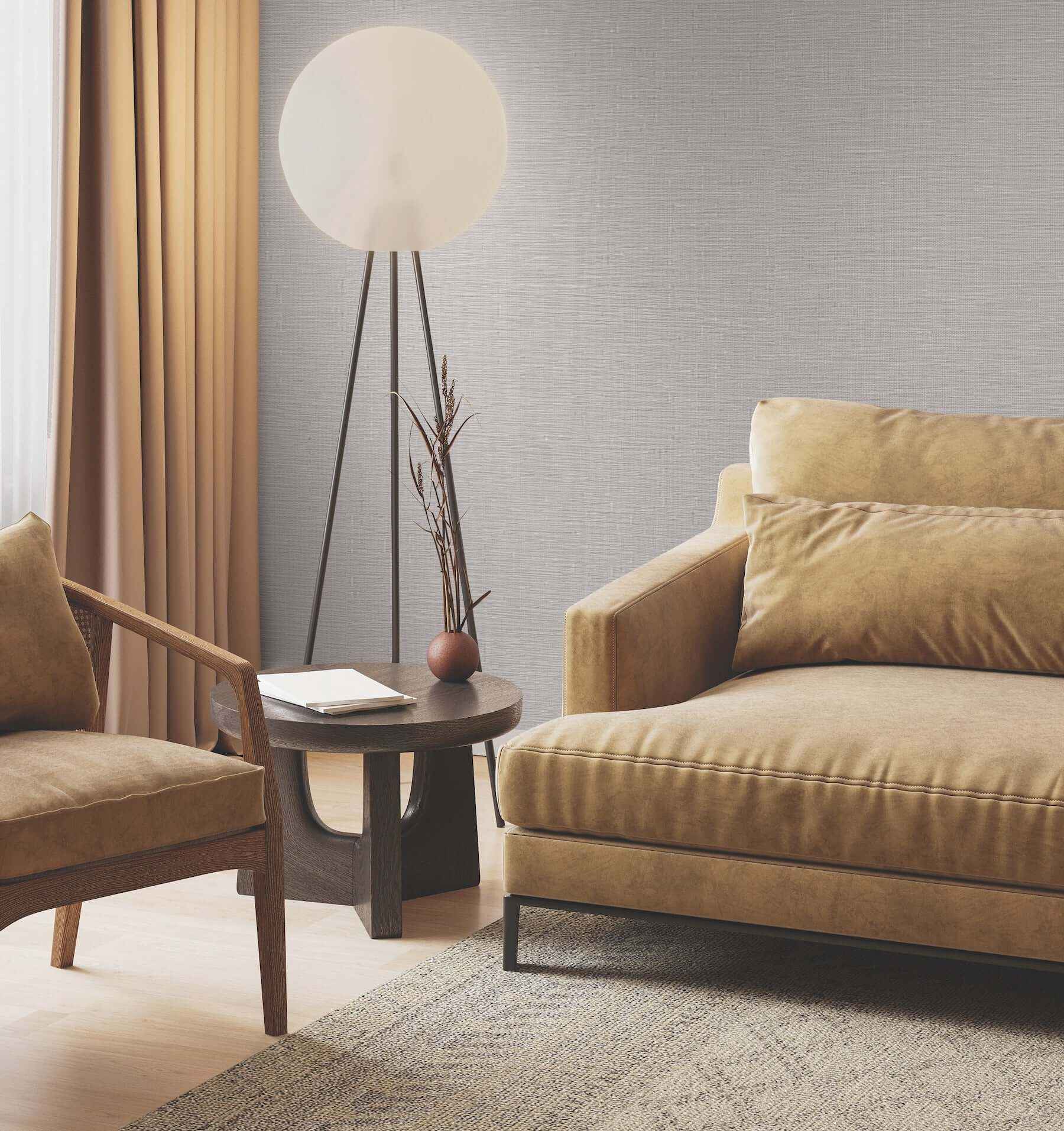 Horizon Paperweave Grey Wallpaper - York Wallcoverings - GV0226 - York Wallcoverings Wallpaper