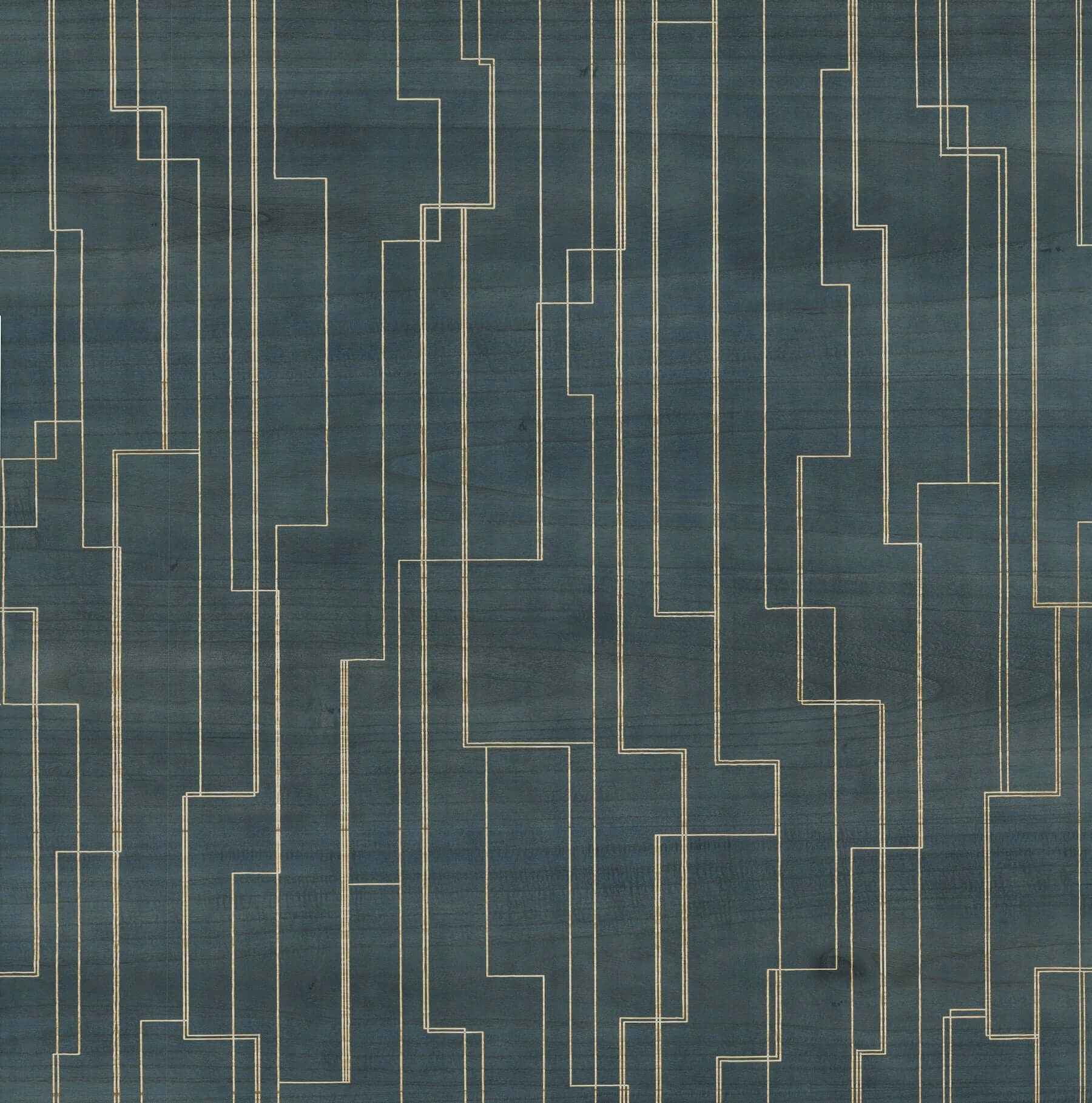 Inlay Line Peacock Wallpaper - York Wallcoverings - GV0258 - York Wallcoverings Wallpaper