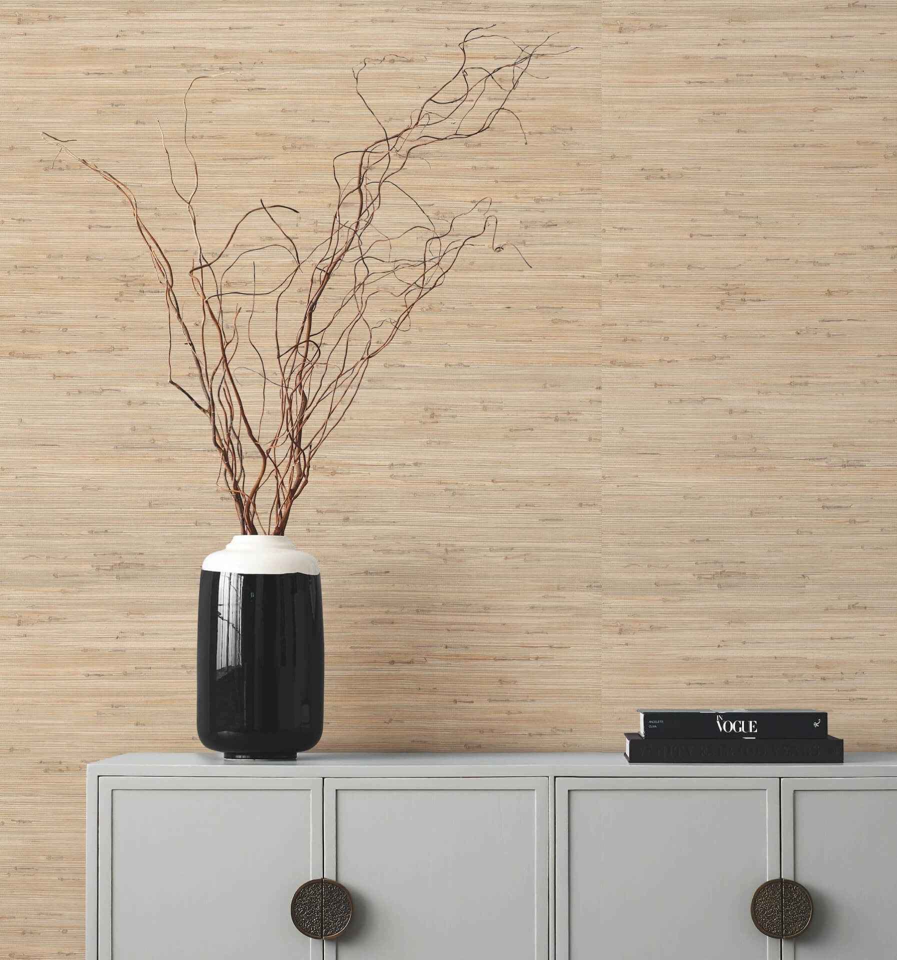 Knotted Grass Natural Wallpaper - York Wallcoverings - GV0231 - York Wallcoverings Wallpaper