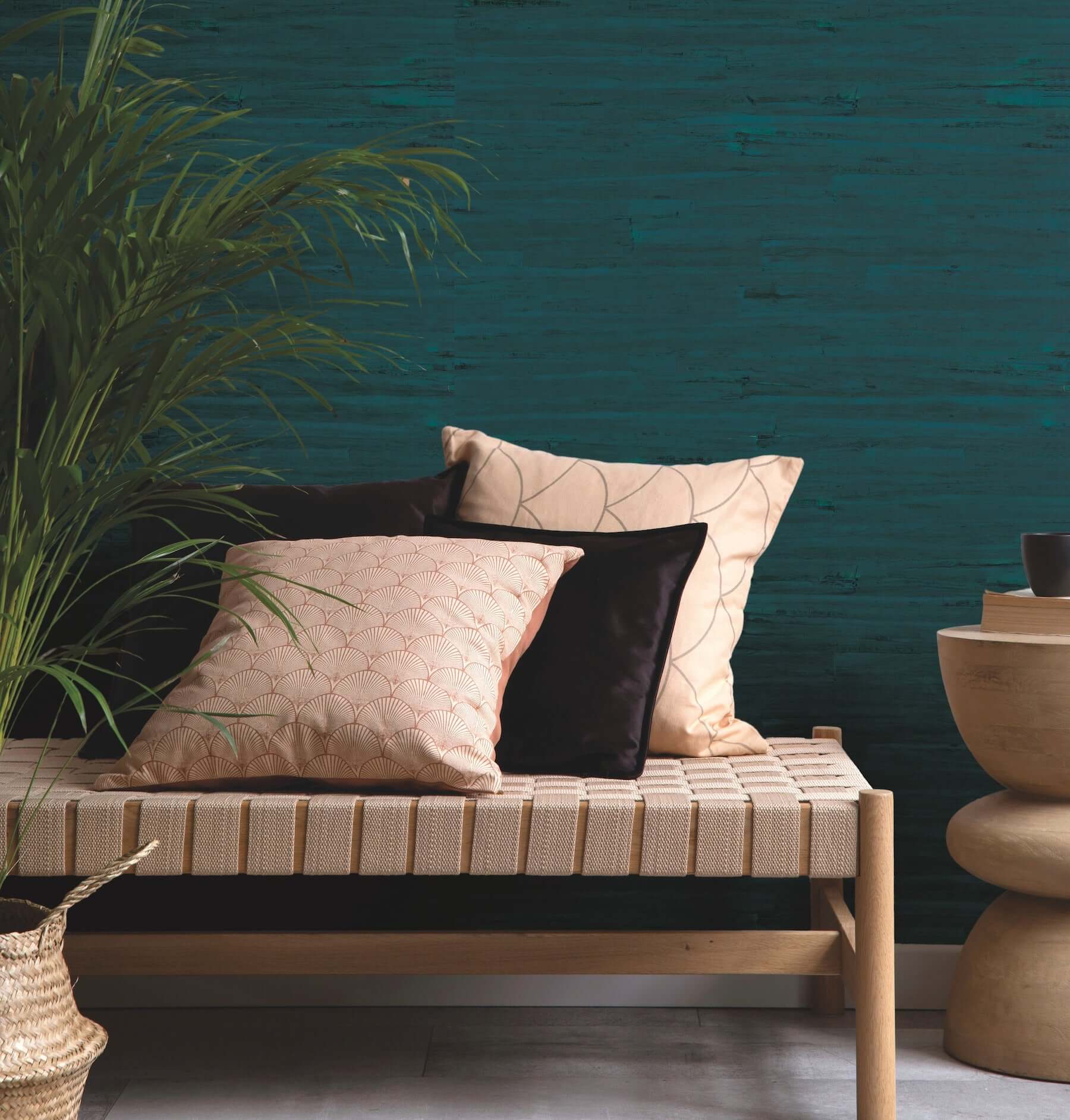 lotus-leaf-turquoise-wallpaper-york-wallcoverings-my9280gv - York Wallpaper Wallpaper