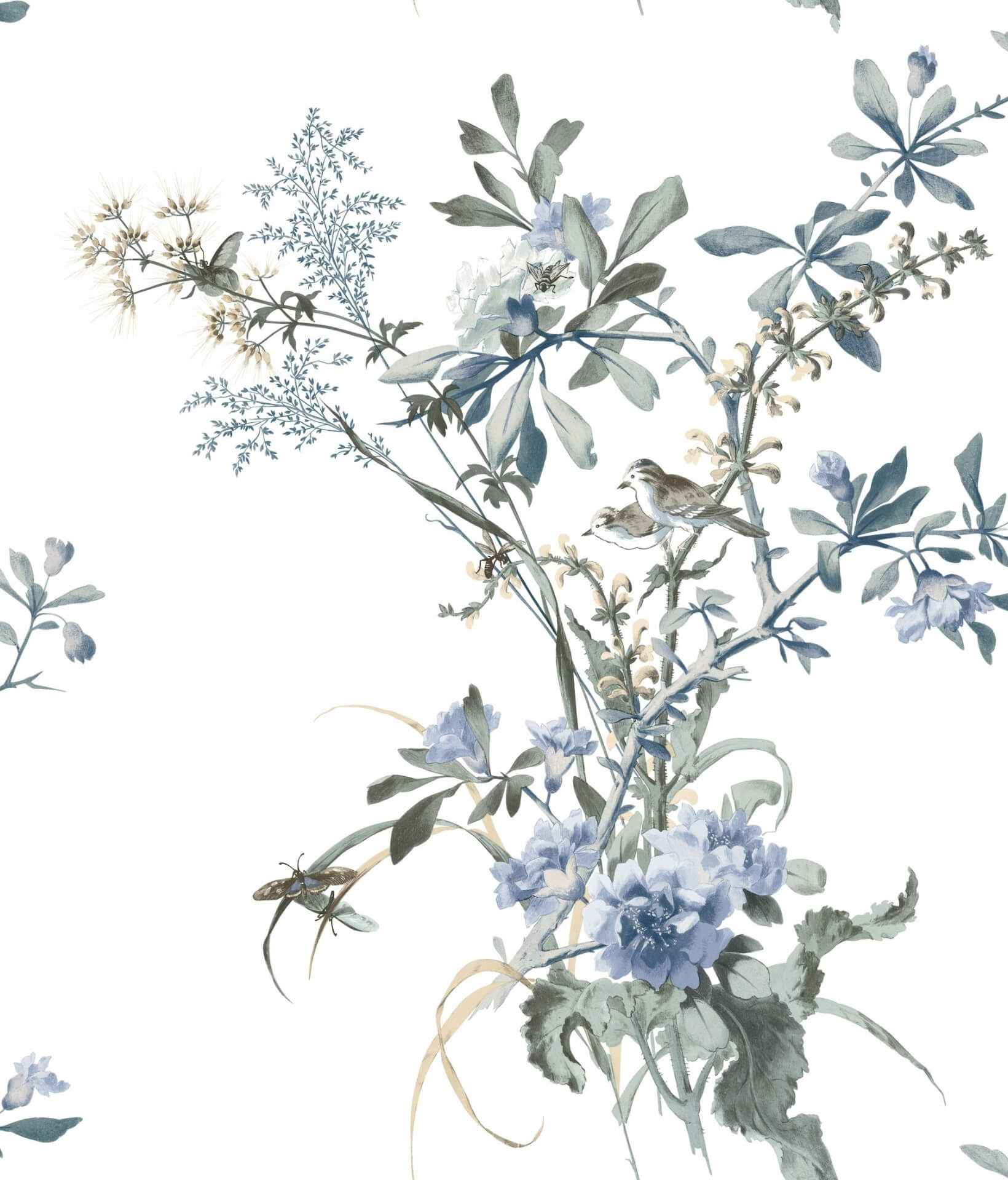 Wild Flowers Jade Peel & Stick Wallpaper - York Wallcoverings - PSW1367RL