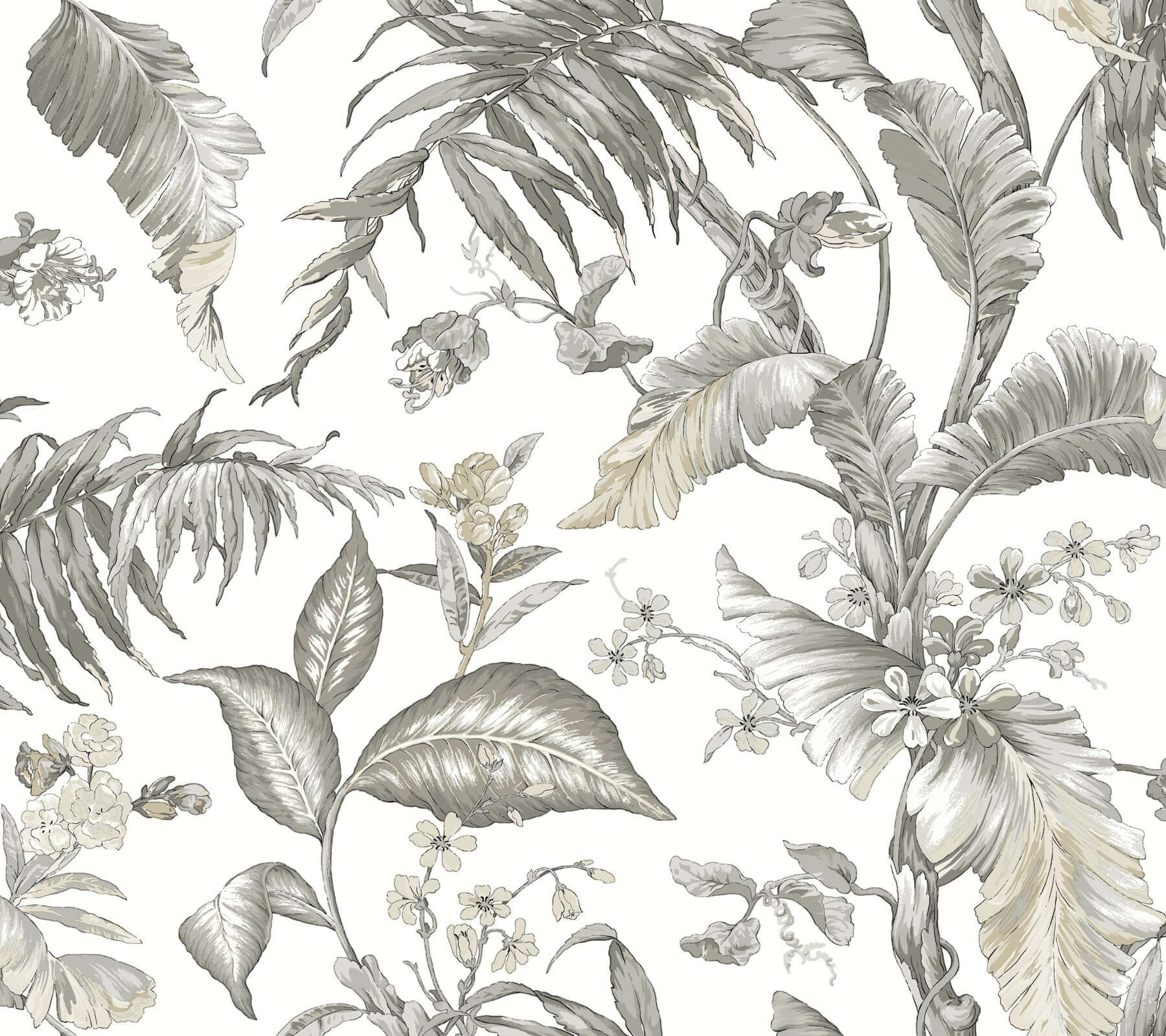 fiji-garden-white-peel-stick-wallpaper-york-wallcoverings-psw1371rl - York Wallpaper Wallpaper