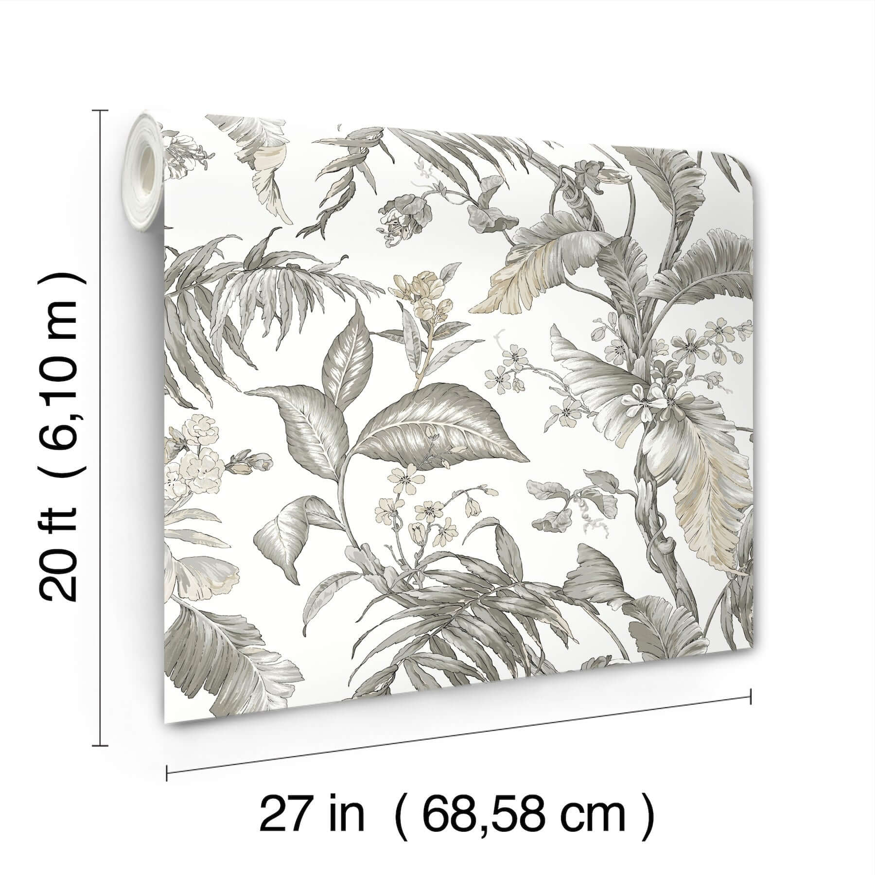 fiji-garden-white-peel-stick-wallpaper-york-wallcoverings-psw1371rl - York Wallpaper Wallpaper