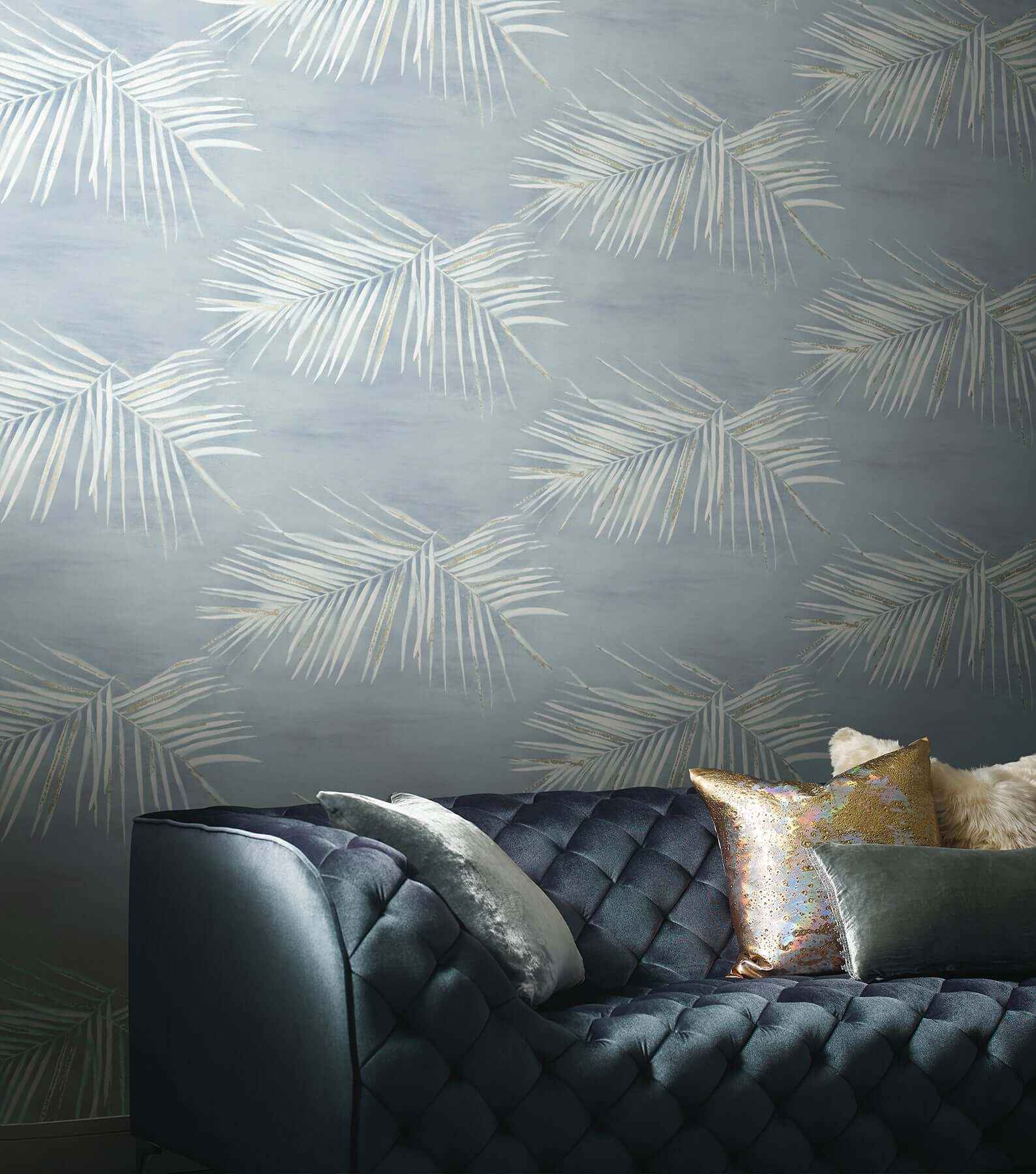 Endless Summer Blue Peel & Stick Wallpaper - York Wallcoverings - PSW1554RL