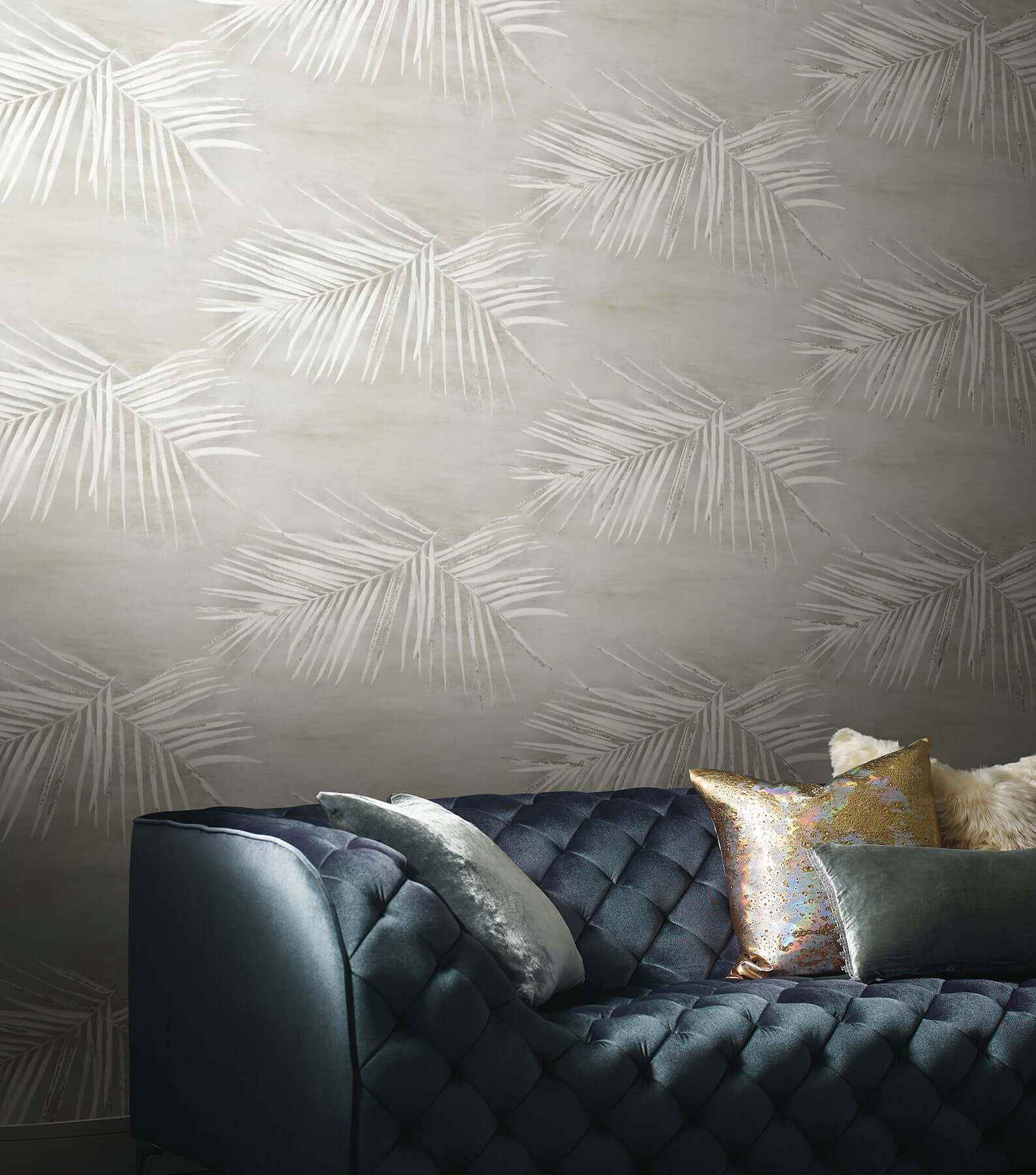 Endless Summer Grey Peel & Stick Wallpaper - York Wallcoverings - PSW1556RL